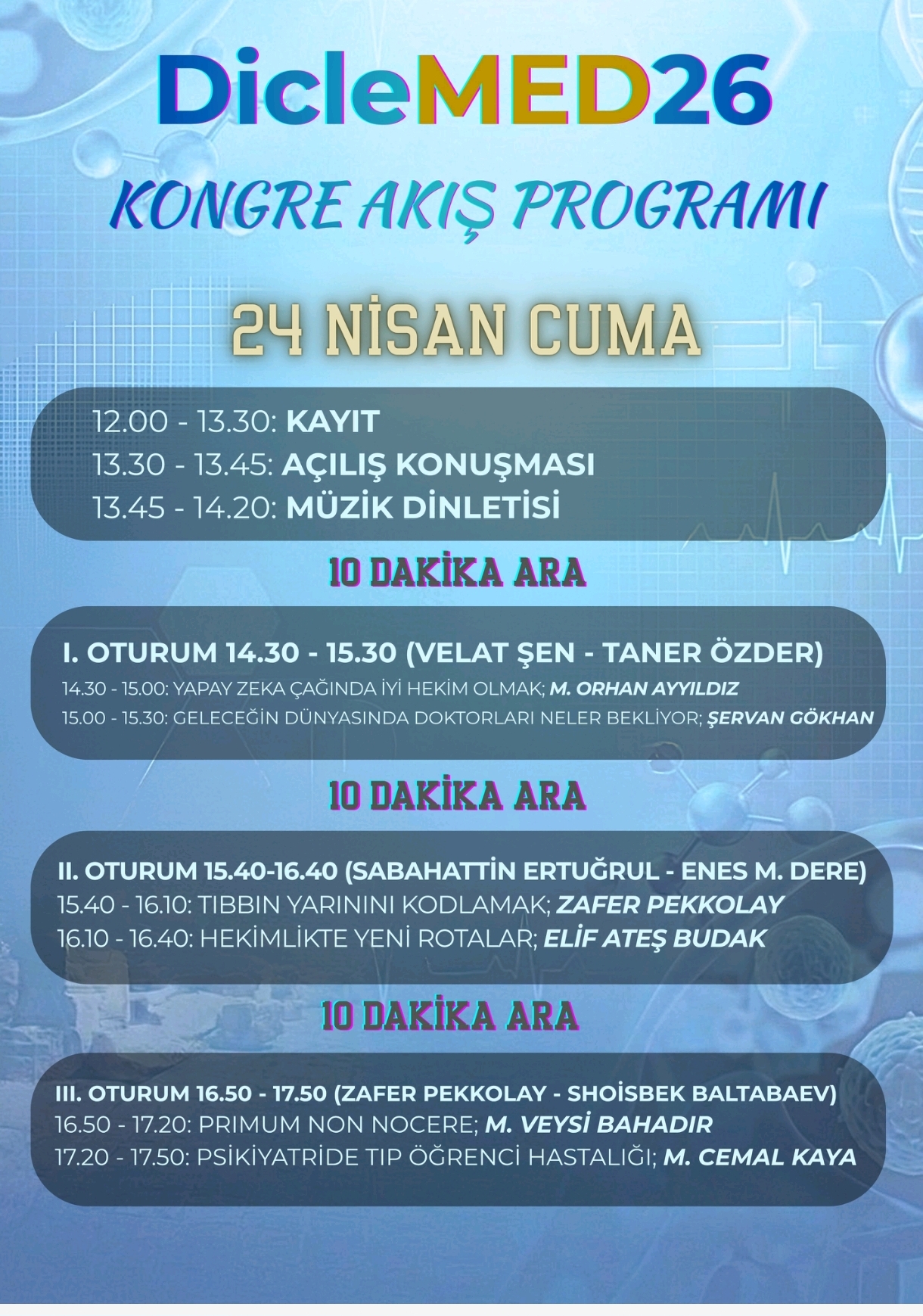 DicleMED 2. ULUSLARARASI TIP ÖĞRENCİLERİ KONGRESİ